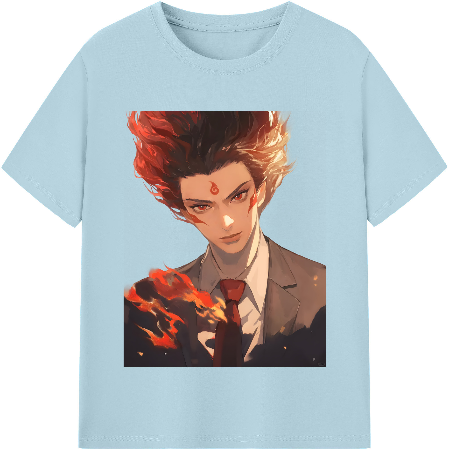 （画像用） Ne Zha 2 ナタ 魔童の大暴れ 綿100％半袖Tシャツ（フロントプリント）